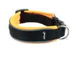 reflektierbares Hundehalsband mit Klickverschluss schwarz orange